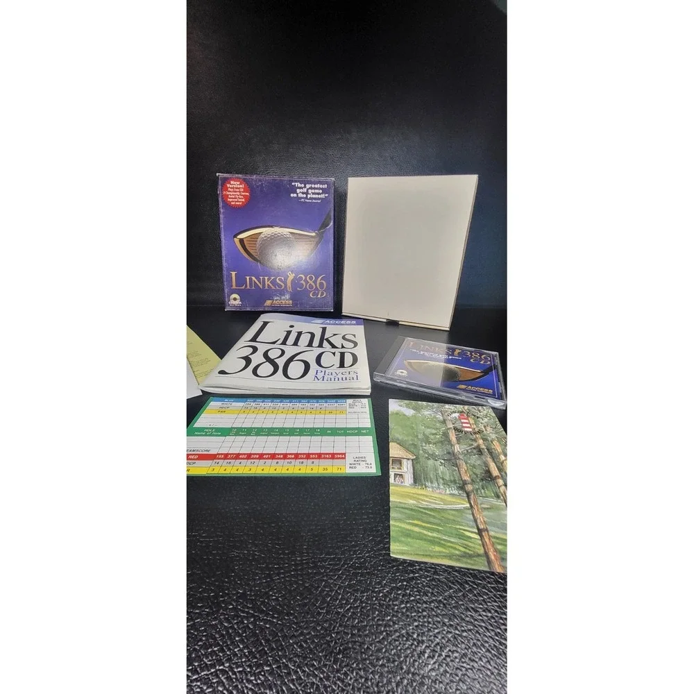 LINKS 386 CD Rom Game Golf Retro Big Box Access Software Install